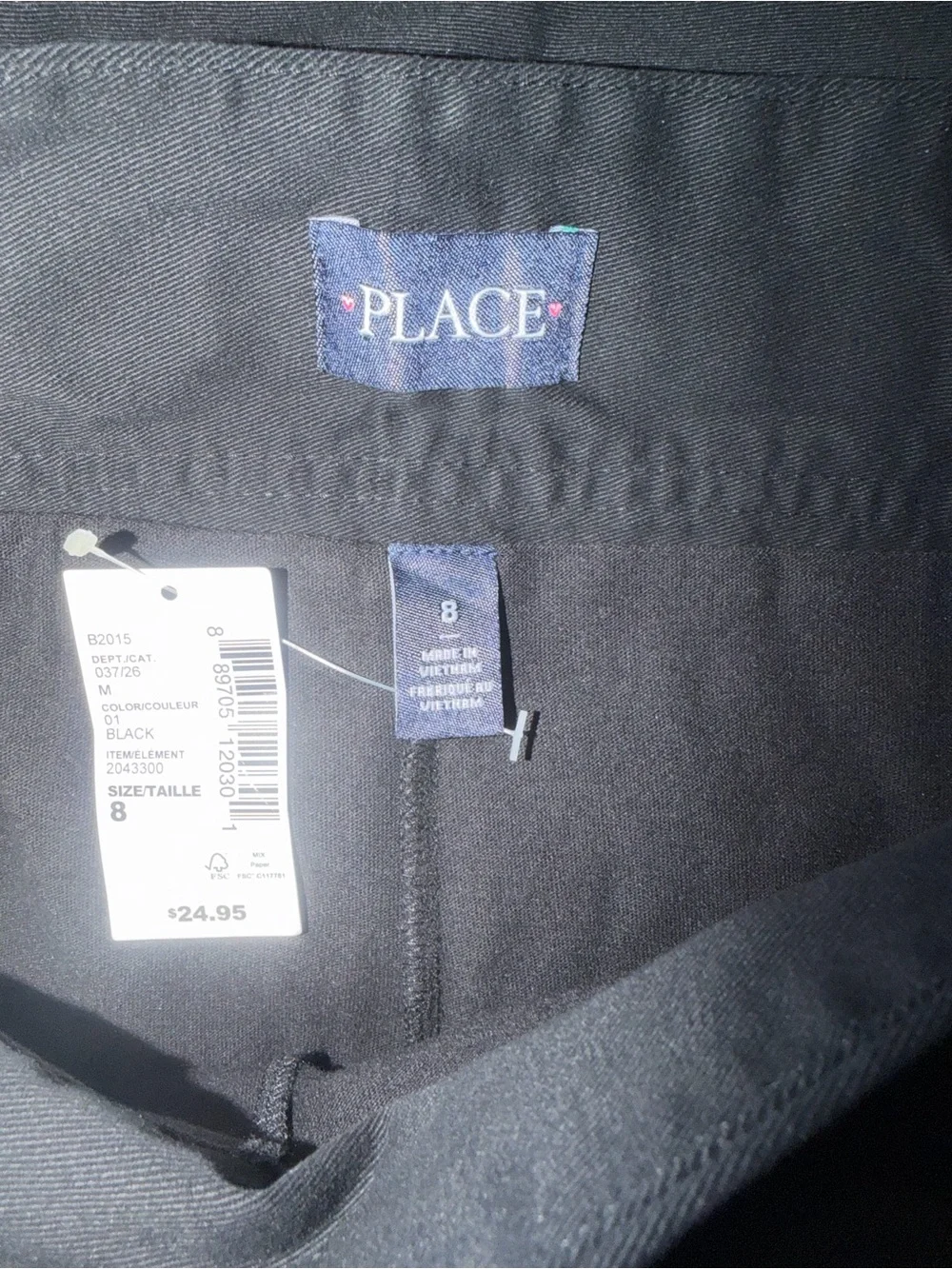 The Children's Place Black Pleated School Skirt